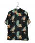 ALOHA RUG (アロハラグ) レーヨンアロハシャツ ハイビスカス ブラック サイズ:XL：5000円