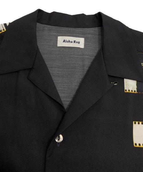 ALOHA RUG（アロハラグ）ALOHA RUG (アロハラグ) フィルムレーヨンアロハシャツ ネイビー サイズ:2の古着・服飾アイテム