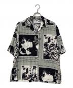 ALOHA RUGアロハラグ）の古着「レーヨンアロハ総柄シャツ」｜グレー