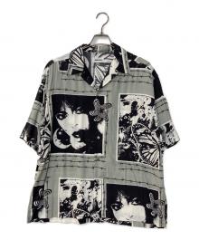 ALOHA RUG（アロハラグ）の古着「レーヨンアロハ総柄シャツ」｜グレー