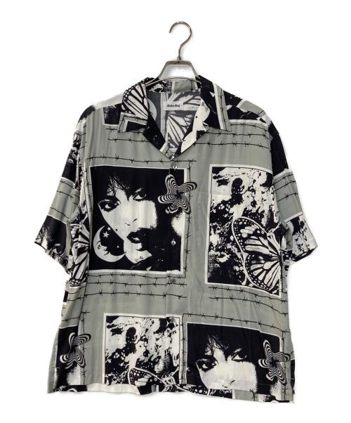 ALOHA RUG（アロハラグ）ALOHA RUG (アロハラグ) レーヨンアロハ総柄シャツ グレー サイズ:2の古着・服飾アイテム