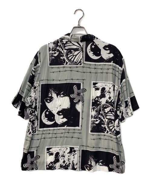 ALOHA RUG（アロハラグ）ALOHA RUG (アロハラグ) レーヨンアロハ総柄シャツ グレー サイズ:2の古着・服飾アイテム