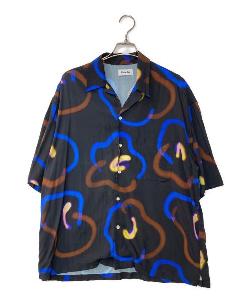 ALOHA RUG（アロハラグ）ALOHA RUG (アロハラグ) レーヨンアロハシャツ ブラック サイズ:2の古着・服飾アイテム