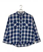 MIYAGIHIDETAKAミヤギヒデタカ）の古着「FLANNEL SHIRT フランネルチェックシャツ」｜ネイビー