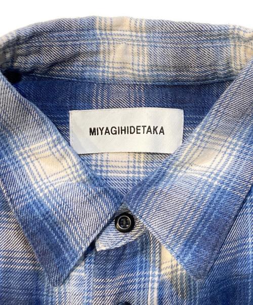MIYAGIHIDETAKA（ミヤギヒデタカ）MIYAGIHIDETAKA (ミヤギヒデタカ) FLANNEL SHIRT フランネルチェックシャツ ネイビー サイズ:FREEの古着・服飾アイテム