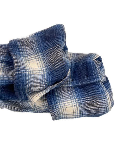 MIYAGIHIDETAKA（ミヤギヒデタカ）MIYAGIHIDETAKA (ミヤギヒデタカ) FLANNEL SHIRT フランネルチェックシャツ ネイビー サイズ:FREEの古着・服飾アイテム