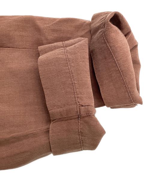 shirin guild（シリン ギルド）shirin guild (シリン ギルド) シルク混Bバンドカラーシャツ ブラウン サイズ:Mの古着・服飾アイテム