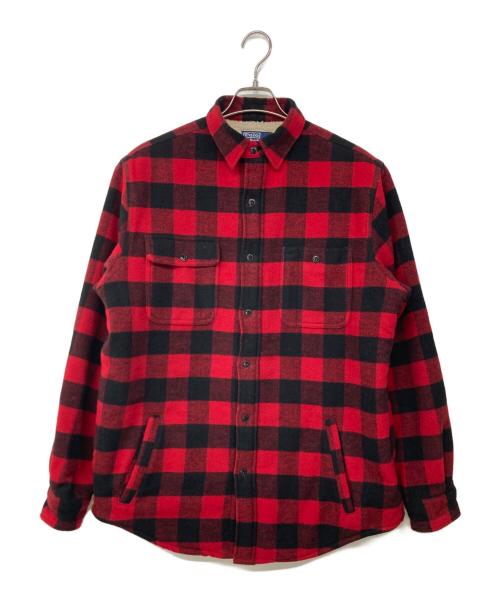 POLO RALPH LAUREN（ポロ・ラルフローレン）POLO RALPH LAUREN (ポロ・ラルフローレン) バッファローチェック裏ボアジャケット レッド サイズ:Mの古着・服飾アイテム