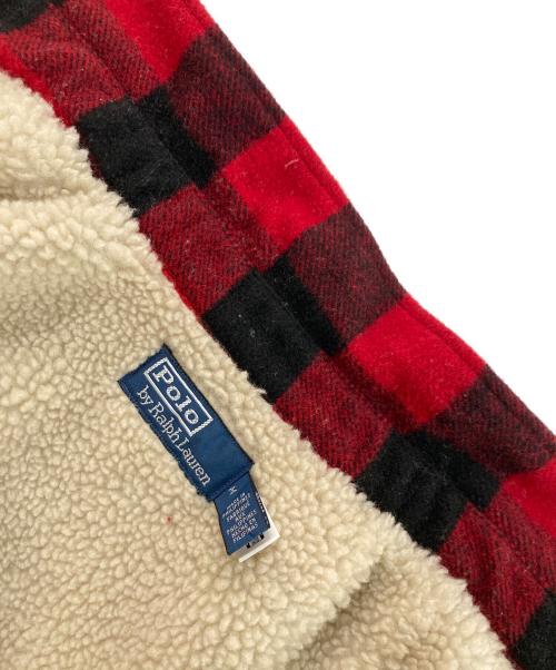 POLO RALPH LAUREN（ポロ・ラルフローレン）POLO RALPH LAUREN (ポロ・ラルフローレン) バッファローチェック裏ボアジャケット レッド サイズ:Mの古着・服飾アイテム