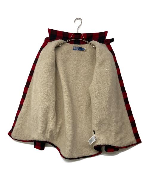 POLO RALPH LAUREN（ポロ・ラルフローレン）POLO RALPH LAUREN (ポロ・ラルフローレン) バッファローチェック裏ボアジャケット レッド サイズ:Mの古着・服飾アイテム