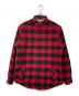 POLO RALPH LAUREN（ポロ・ラルフローレン）の古着「バッファローチェック裏ボアジャケット」｜レッド