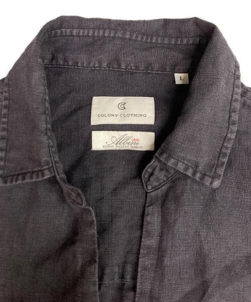 colony clothing（コロニークロージング）colony clothing (コロニークロージング) リネンプールサイドシャツ グレー サイズ:Lの古着・服飾アイテム