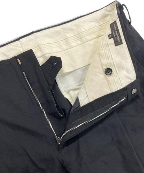 COMME des GARCONS HOMME PLUS（コムデギャルソンオムプリュス）COMME des GARCONS HOMME PLUS (コムデギャルソンオムプリュス) サテン切替トラウザーズスラックスロングパンツ ブラック サイズ:XLの古着・服飾アイテム