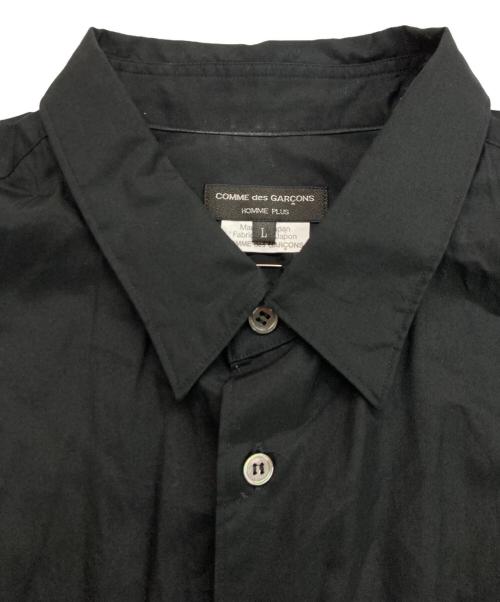COMME des GARCONS HOMME PLUS（コムデギャルソンオムプリュス）COMME des GARCONS HOMME PLUS (コムデギャルソンオムプリュス) 切替ストライプシャツ ブラック サイズ:Lの古着・服飾アイテム
