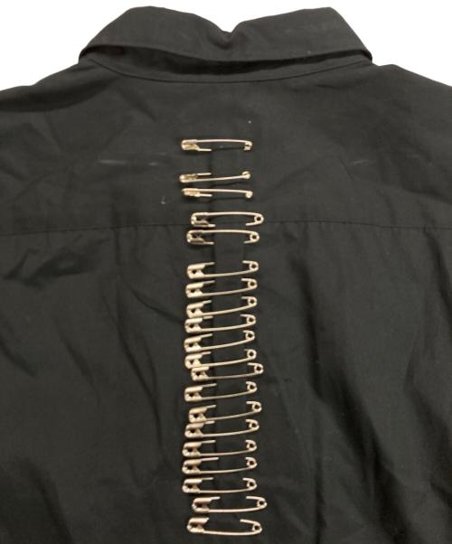 COMME des GARCONS HOMME PLUS（コムデギャルソンオムプリュス）COMME des GARCONS HOMME PLUS (コムデギャルソンオムプリュス) 切替ストライプシャツ ブラック サイズ:Lの古着・服飾アイテム