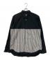 COMME des GARCONS HOMME PLUS（コムデギャルソンオムプリュス）の古着「切替ストライプシャツ」｜ブラック