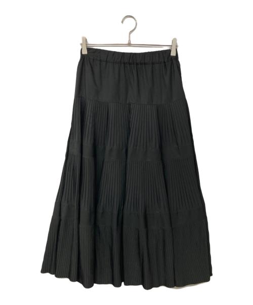 BEARDSLEY（ビアズリー）BEARDSLEY (ビアズリー) プリーツティアードスカート ブラック サイズ:Fの古着・服飾アイテム