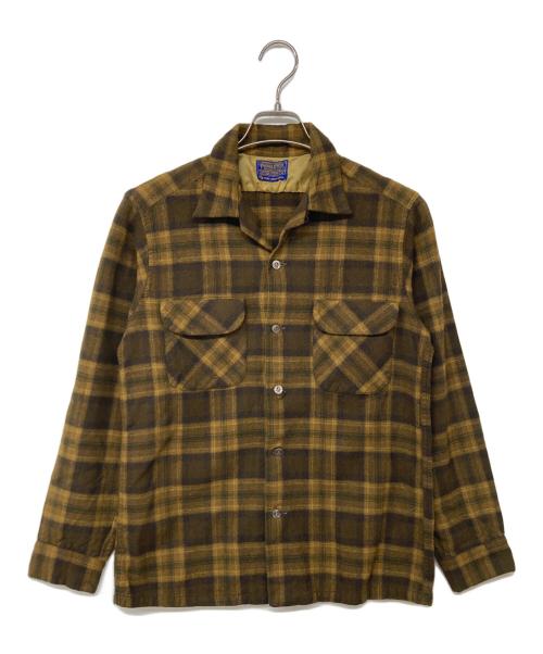 PENDLETON（ペンドルトン）PENDLETON (ペンドルトン) 60s ボードシャツ イエロー×ブラック サイズ:Mの古着・服飾アイテム