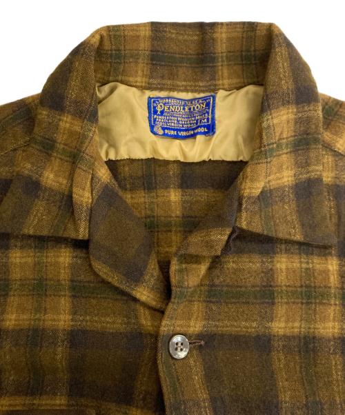 PENDLETON（ペンドルトン）PENDLETON (ペンドルトン) 60s ボードシャツ イエロー×ブラック サイズ:Mの古着・服飾アイテム