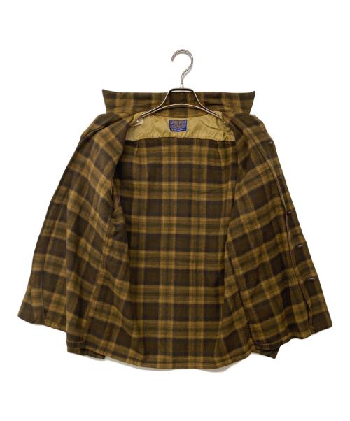 PENDLETON（ペンドルトン）PENDLETON (ペンドルトン) 60s ボードシャツ イエロー×ブラック サイズ:Mの古着・服飾アイテム