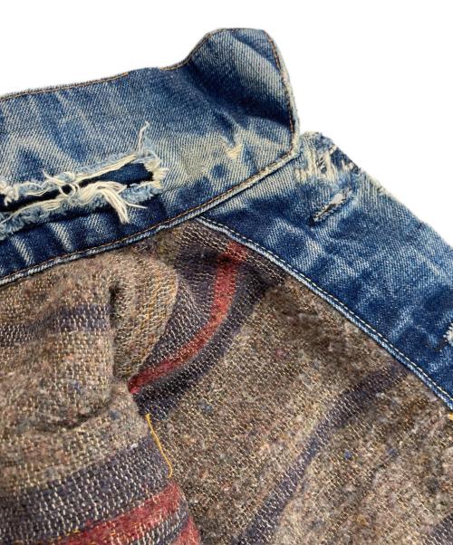 LEVI'S（リーバイス）LEVI'S (リーバイス) 70s 裏地ブランケット デニムジャケット インディゴ サイズ:肩幅47cm,身幅,51cm,袖丈,59cm,着丈55ｃｍの古着・服飾アイテム