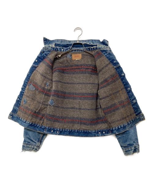 LEVI'S（リーバイス）LEVI'S (リーバイス) 70s 裏地ブランケット デニムジャケット インディゴ サイズ:肩幅47cm,身幅,51cm,袖丈,59cm,着丈55ｃｍの古着・服飾アイテム