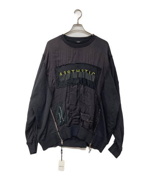 DIESEL（ディーゼル）DIESEL (ディーゼル) F-TARAP-A 再構築リメイクスウェット ブラック サイズ:Sの古着・服飾アイテム