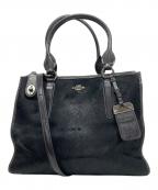 COACHコーチ）の古着「ハラコ2WAYトートバッグ」｜ブラック