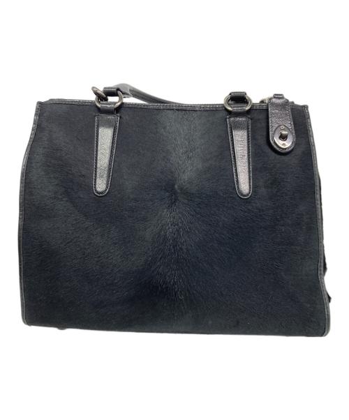 COACH（コーチ）COACH (コーチ) ハラコ2WAYトートバッグ ブラックの古着・服飾アイテム