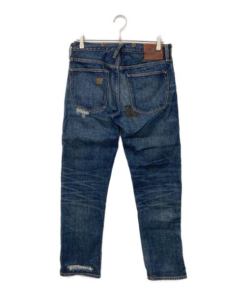 Rugby Ralph Lauren（ラグビーラルフローレン）Rugby Ralph Lauren (ラグビーラルフローレン) ダメージ リペア加工 デニムパンツ ネイビー サイズ:30の古着・服飾アイテム
