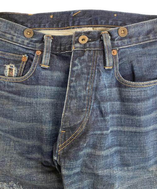Rugby Ralph Lauren（ラグビーラルフローレン）Rugby Ralph Lauren (ラグビーラルフローレン) ダメージ リペア加工 デニムパンツ ネイビー サイズ:30の古着・服飾アイテム