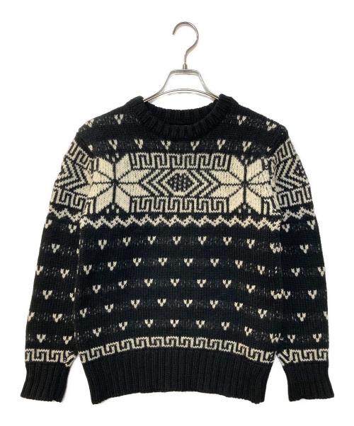 NIGEL CABOURN（ナイジェルケーボン）NIGEL CABOURN (ナイジェルケーボン) ウールニットセーター ブラック サイズ:46の古着・服飾アイテム