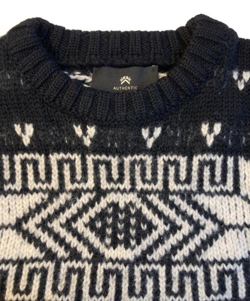 NIGEL CABOURN（ナイジェルケーボン）NIGEL CABOURN (ナイジェルケーボン) ウールニットセーター ブラック サイズ:46の古着・服飾アイテム