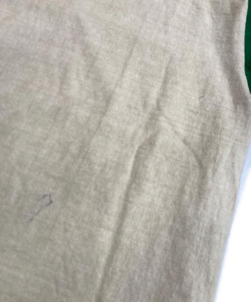 NIGEL CABOURN（ナイジェルケーボン）NIGEL CABOURN (ナイジェルケーボン) 7.8oz BASEBALL SHIRT ベースボールシャツ カットソー ベージュ×グリーン サイズ:50の古着・服飾アイテム
