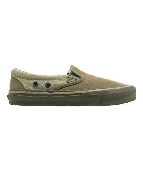 NIGEL CABOURN（ナイジェルケーボン）NIGEL CABOURN (ナイジェルケーボン) VANS (ヴァンズ) スリッポン グリーン サイズ:27の古着・服飾アイテム