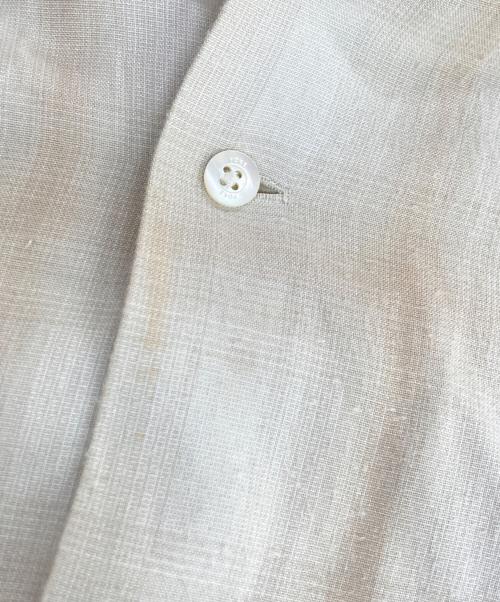 YOKE（ヨーク）YOKE (ヨーク) OVERSIZED OPEN COLLAR SHIRT オープンカラー オーバーサイズ チェックシャツ ベージュ サイズ:2の古着・服飾アイテム