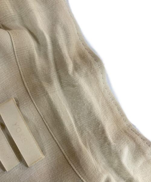 YOKE（ヨーク）YOKE (ヨーク) OVERSIZED OPEN COLLAR SHIRT オープンカラー オーバーサイズ チェックシャツ ベージュ サイズ:2の古着・服飾アイテム