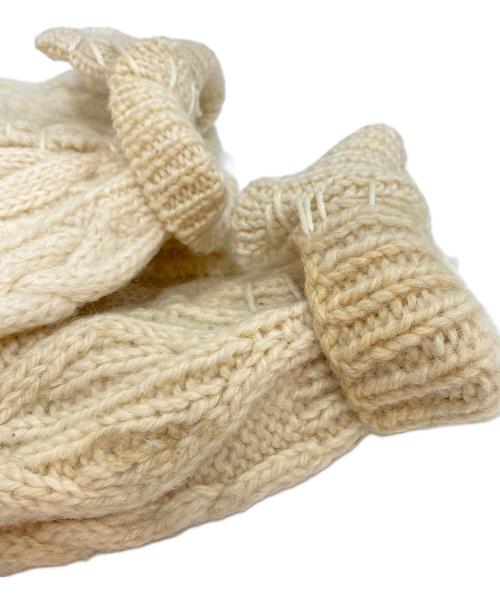 DISCOVERED（ディスカバード）DISCOVERED (ディスカバード) Fisherman Collage Knit フィッシャーマンコラージュニット アイボリー サイズ:Fの古着・服飾アイテム