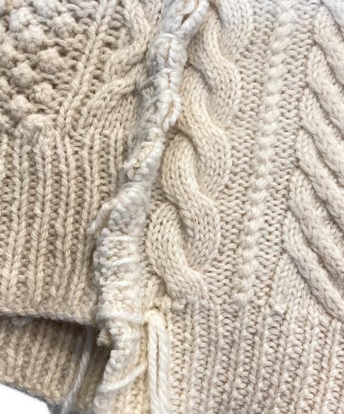 DISCOVERED（ディスカバード）DISCOVERED (ディスカバード) Fisherman Collage Knit フィッシャーマンコラージュニット アイボリー サイズ:Fの古着・服飾アイテム