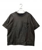 BEAMSビームス）の古着「Washable Leather T-shirt / ウォッシャブルレザーTシャツ」｜ブラック