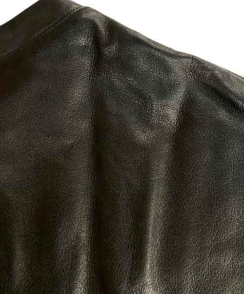 BEAMS（ビームス）BEAMS (ビームス) Washable Leather T-shirt / ウォッシャブルレザーTシャツ ブラック サイズ:Lの古着・服飾アイテム