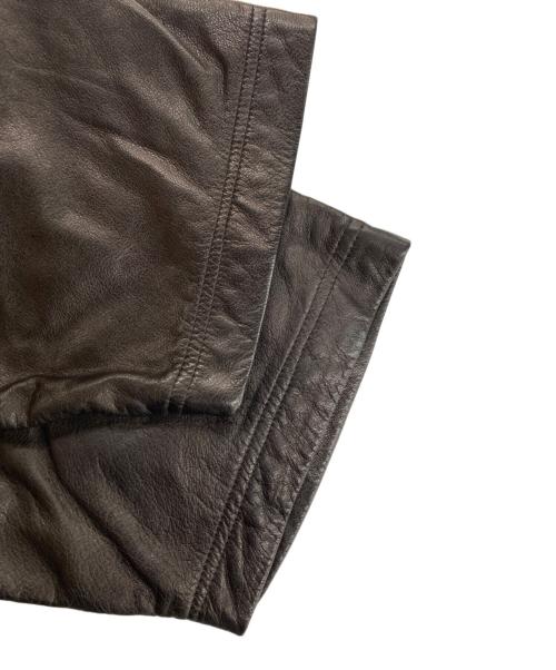 BEAMS（ビームス）BEAMS (ビームス) Washable Leather T-shirt / ウォッシャブルレザーTシャツ ブラック サイズ:Lの古着・服飾アイテム