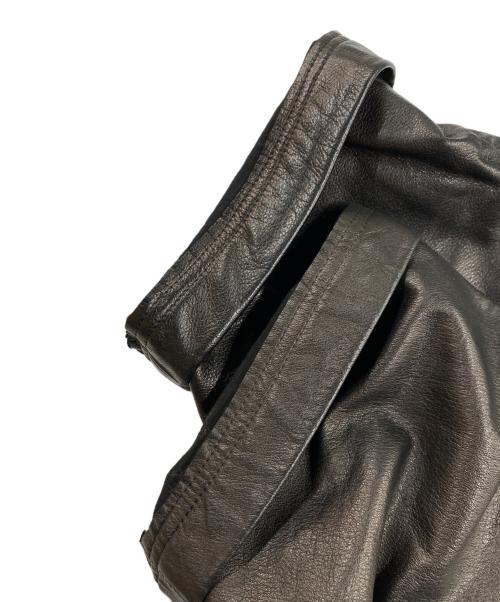 BEAMS（ビームス）BEAMS (ビームス) Washable Leather T-shirt / ウォッシャブルレザーTシャツ ブラック サイズ:Lの古着・服飾アイテム