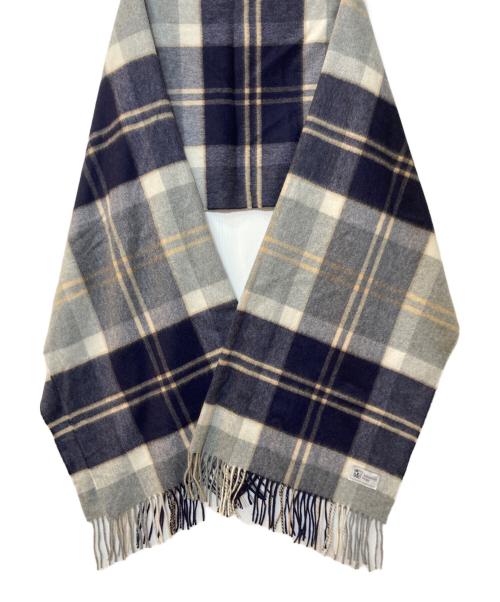 JOHNSTONS OF ELGIN（ジョンストンズオブエルガン）JOHNSTONS OF ELGIN (ジョンストンズオブエルガン) カシミヤ大判ストール マフラー ネイビー サイズ:190×70の古着・服飾アイテム