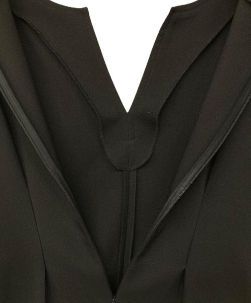 SHIPS any（シップスエニィ）SHIPS any (シップスエニィ) ダブルクロス ウエスト タック Aライン ワンピース ブラック サイズ:Fの古着・服飾アイテム