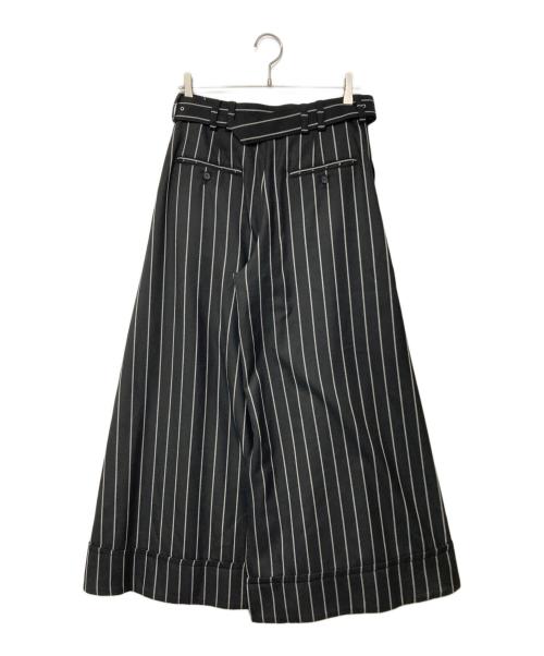 MIHARA YASUHIRO（ミハラヤスヒロ）MIHARA YASUHIRO (ミハラヤスヒロ) ストライプワイドパンツ ブラック サイズ:38の古着・服飾アイテム