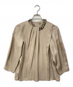 MORABITOモラビト）の古着「シルクブラウス」｜ベージュ