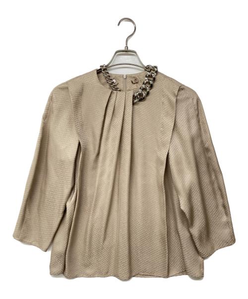 MORABITO（モラビト）MORABITO (モラビト) シルクブラウス ベージュ サイズ:38の古着・服飾アイテム