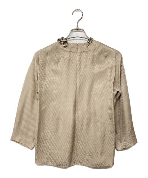 MORABITO（モラビト）MORABITO (モラビト) シルクブラウス ベージュ サイズ:38の古着・服飾アイテム