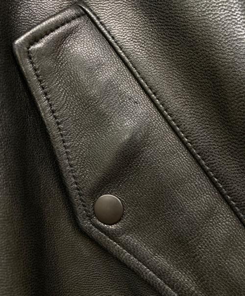 BEAMS PLUS（ビームスプラス）BEAMS PLUS (ビームスプラス) MIL Flight Jacket Leather レザーミリタリーフライトジャケット ブラック サイズ:XLの古着・服飾アイテム